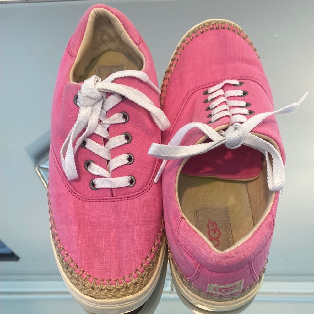UGG Pink Canvas Sneakers